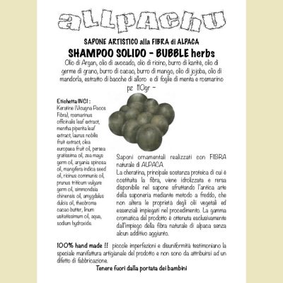 SHAMPOO SOLIDO - BUBBLE HERBS